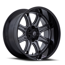 Load image into Gallery viewer, Aluminum Wheels 20X9 Darkstar FC853AB 6 On 135/6 On 139.7 Matte Gunmetal Gray/Black Lip 106.1 Bore 1 Offset Fuel Off Road Wheels