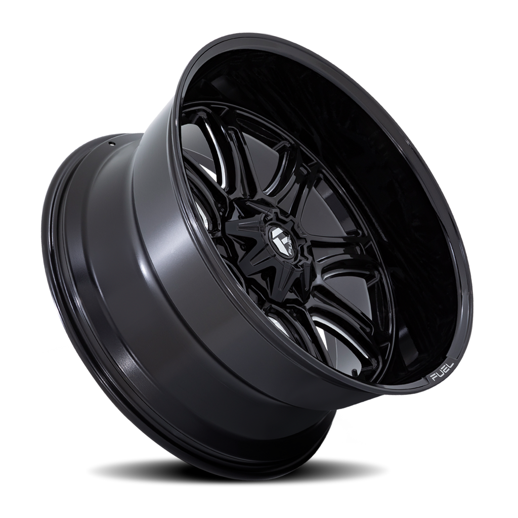 Aluminum Wheels 22X10 Darkstar FC853BE 6 On 135/6 On 139.7 Gloss Black Milled 106.1 Bore -18 Offset Fuel Off Road Wheels