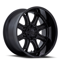 Load image into Gallery viewer, Aluminum Wheels 22X10 Darkstar FC853MB 6 On 135/6 On 139.7 Matte Black/Gloss Black Lip 106.1 Bore 10 Offset Fuel Off Road Wheels