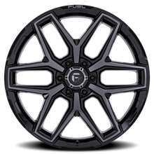 Load image into Gallery viewer, Aluminum Wheels 20X9 Flux 6 FC854BT 6 On 135 Gloss Black Brushed Gray Tint 87.1 Bore 20 Offset Fuel Off Road Wheels