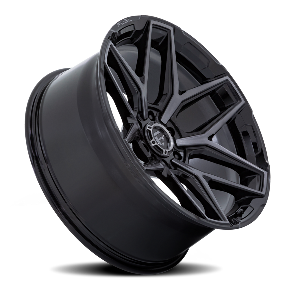 Aluminum Wheels 20X9 Flux 6 FC854BT 6 On 139.7 Gloss Black Brushed Gray Tint 106.1 Bore 1 Offset Fuel Off Road Wheels