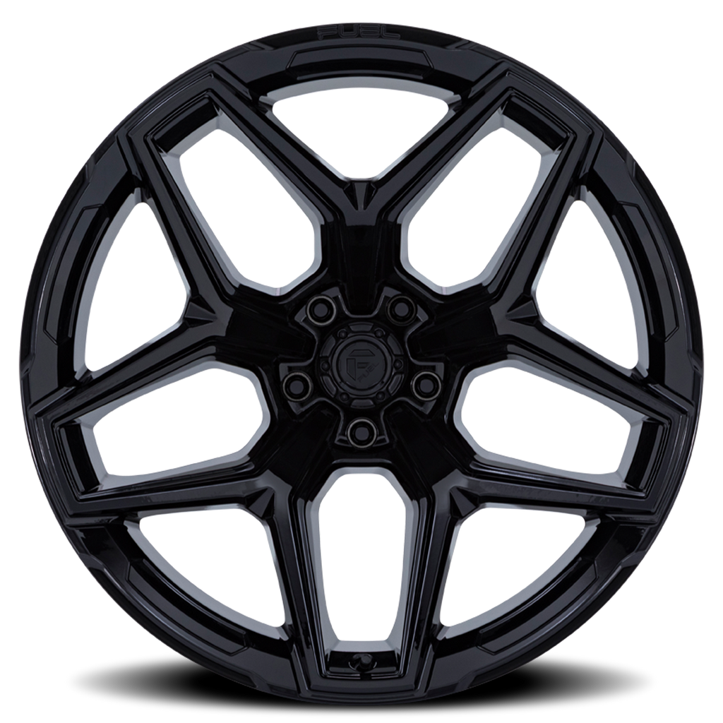 Aluminum Wheels 18X9 Flux 6 FC854BX 6 On 135 Gloss Black 87.1 Bore 1 Offset Fuel Off Road Wheels