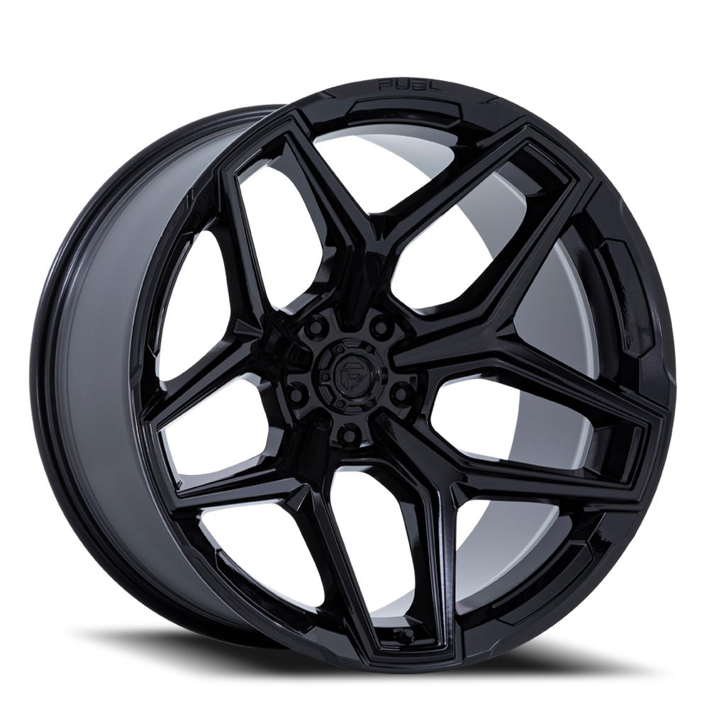 Aluminum Wheels 18X9 Flux 6 FC854BX 6 On 139.7 Gloss Black 106.1 Bore 1 Offset Fuel Off Road Wheels