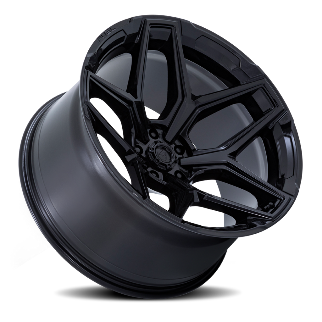 Aluminum Wheels 18X9 Flux 6 FC854BX 6 On 139.7 Gloss Black 106.1 Bore 1 Offset Fuel Off Road Wheels