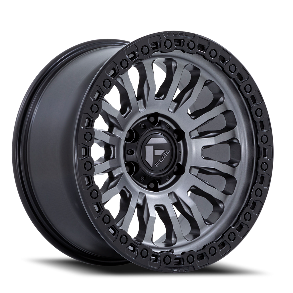 Aluminum Wheels 20X9 Rincon SBL FC857AB 6 On 139.7 Matte Gunmetal Gray Matte Black Lip 106.1 Bore 20 Offset Fuel Off Road Wheels