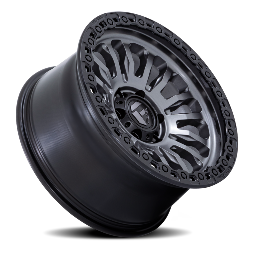Aluminum Wheels 20X9 Rincon SBL FC857AB 6 On 139.7 Matte Gunmetal Gray Matte Black Lip 106.1 Bore 20 Offset Fuel Off Road Wheels
