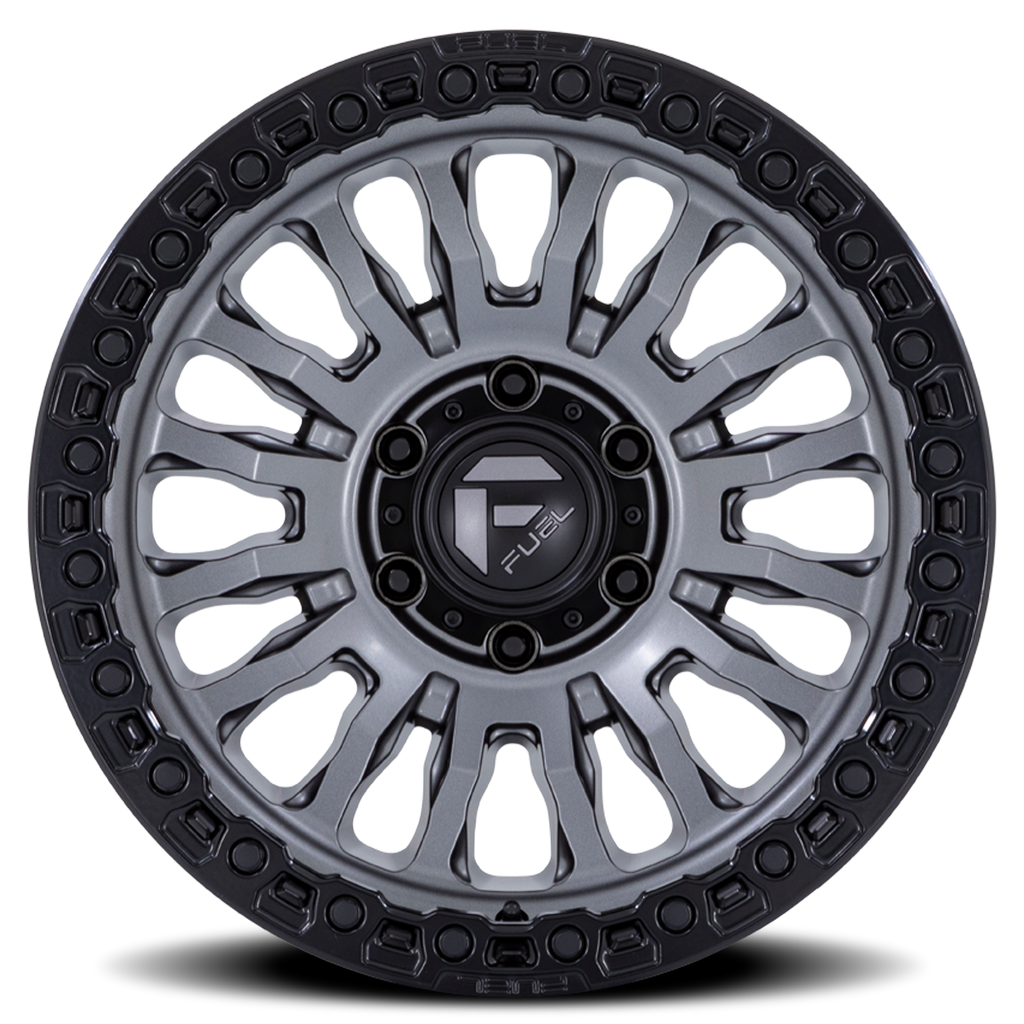 Aluminum Wheels 20X9 Rincon SBL FC857AB 6 On 139.7 Matte Gunmetal Gray Matte Black Lip 106.1 Bore 20 Offset Fuel Off Road Wheels