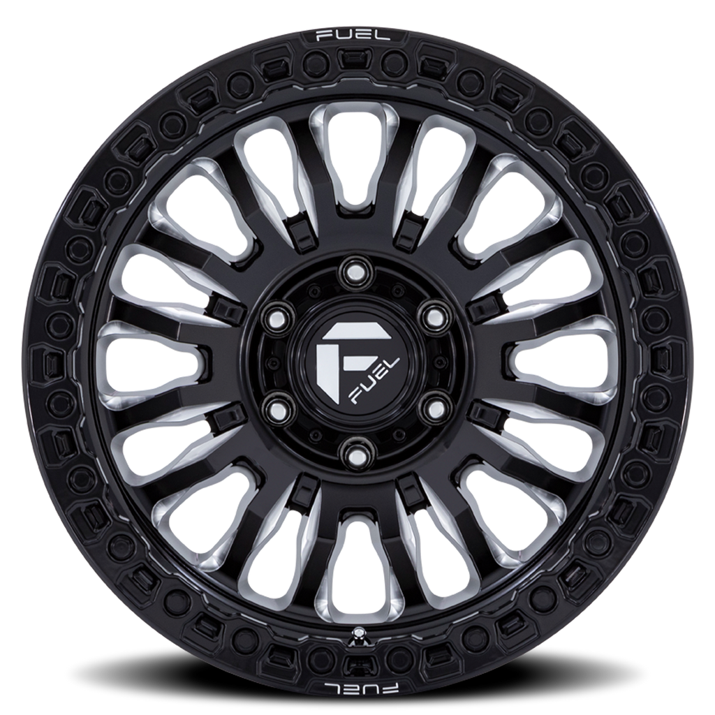 Aluminum Wheels 17X9 Rincon SBL FC857BE 5 On 127 Gloss Black Milled 71.5 Bore 1 Offset Fuel Off Road Wheels