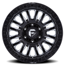 Load image into Gallery viewer, Aluminum Wheels 17X9 Rincon SBL FC857BE 5 On 127 Gloss Black Milled 71.5 Bore 1 Offset Fuel Off Road Wheels