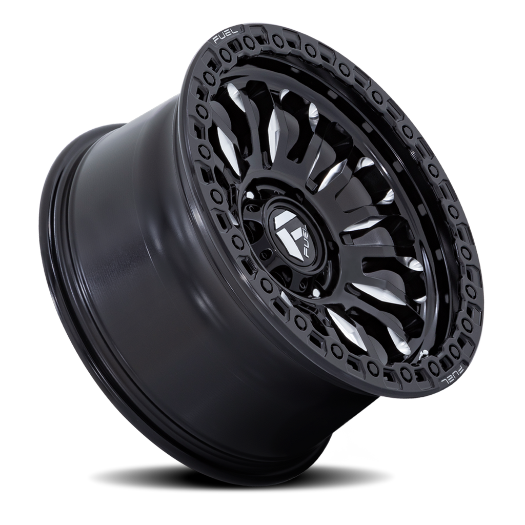 Aluminum Wheels 20X9 Rincon SBL FC857BE 8 On 165.1 Gloss Black Milled 125.1 Bore 20 Offset Fuel Off Road Wheels