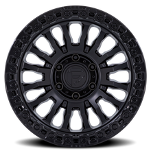Load image into Gallery viewer, Aluminum Wheels 17X9 Rincon SBL FC857MB 8 On 165.1 Matte Black/Gloss Black Lip 125.1 Bore -12 Offset Fuel Off Road Wheels