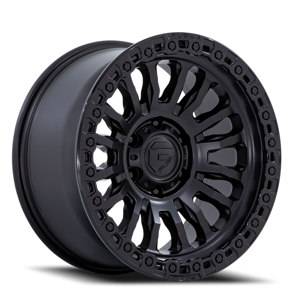 Aluminum Wheels 20X10 Rincon SBL FC857MB 8 On 180 Matte Black/Gloss Black Lip 124.2 Bore -18 Offset Fuel Off Road Wheels