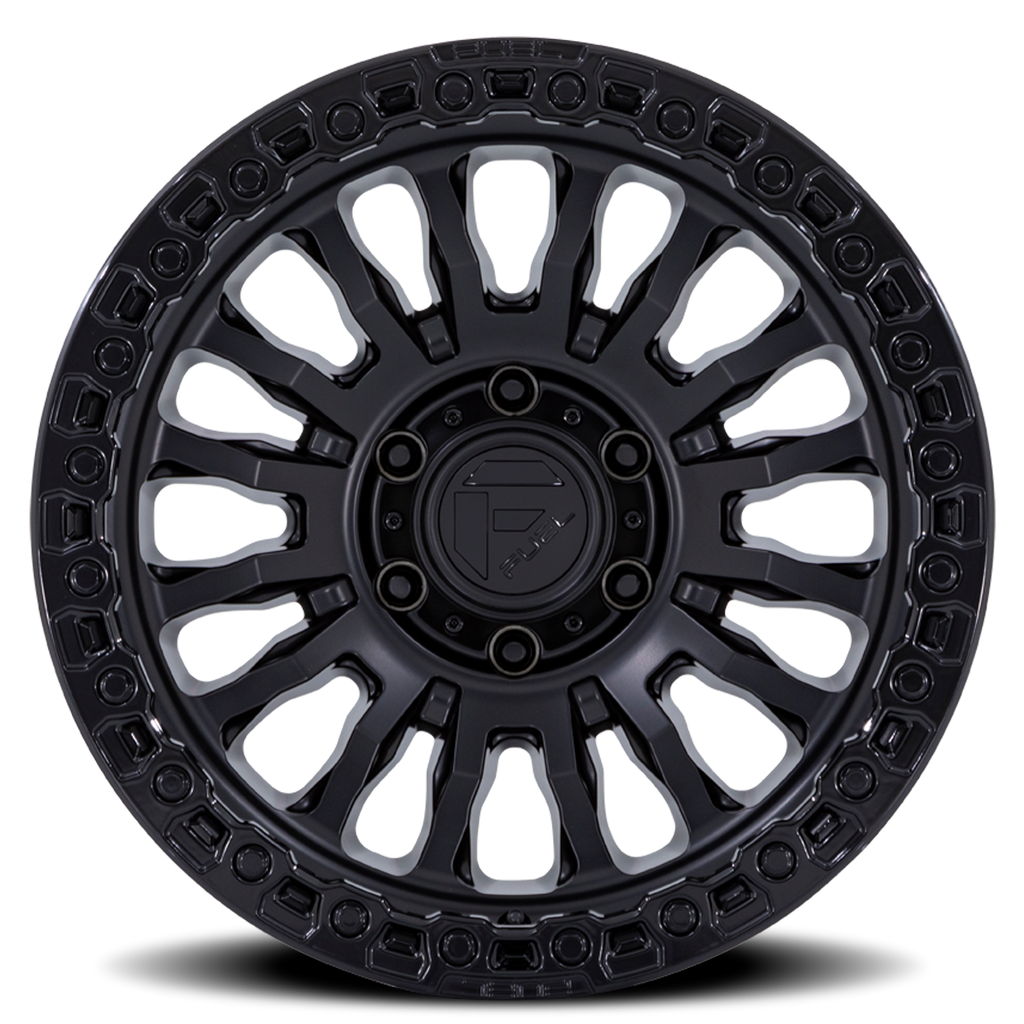 Aluminum Wheels 20X10 Rincon SBL FC857MB 8 On 180 Matte Black/Gloss Black Lip 124.2 Bore -18 Offset Fuel Off Road Wheels