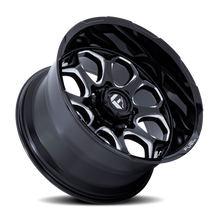Load image into Gallery viewer, Aluminum Wheels 22X10 Scepter FC862 BE 8 On 165.1 Gloss Black Milled 125.1 Bore -18 Offset Fuel Off Road Wheels