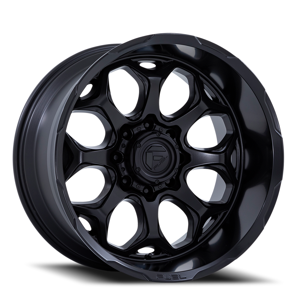 Aluminum Wheels 20X10 Scepter FC862 MX 6 On 135 Blackout 87.1 Bore -18 Offset Fuel Off Road Wheels