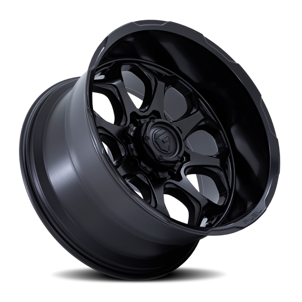 Aluminum Wheels 20X10 Scepter FC862 MX 6 On 135 Blackout 87.1 Bore -18 Offset Fuel Off Road Wheels
