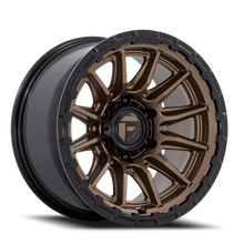 Load image into Gallery viewer, Aluminum Wheels 17X9 Piston FC866 ZB 6 On 139.7 Matte Bronze/Gloss Black Lip 106.1 Bore 1 Offset Fuel Off Road Wheels