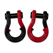Load image into Gallery viewer, Jowl Recovery Split Shackle 3/4 Black Hole and Flame Red Combo Moose Knuckle Offroad