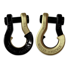 Load image into Gallery viewer, Jowl Recovery Split Shackle 3/4 Black Hole and Brass Knuckle Combo Moose Knuckle Offroad