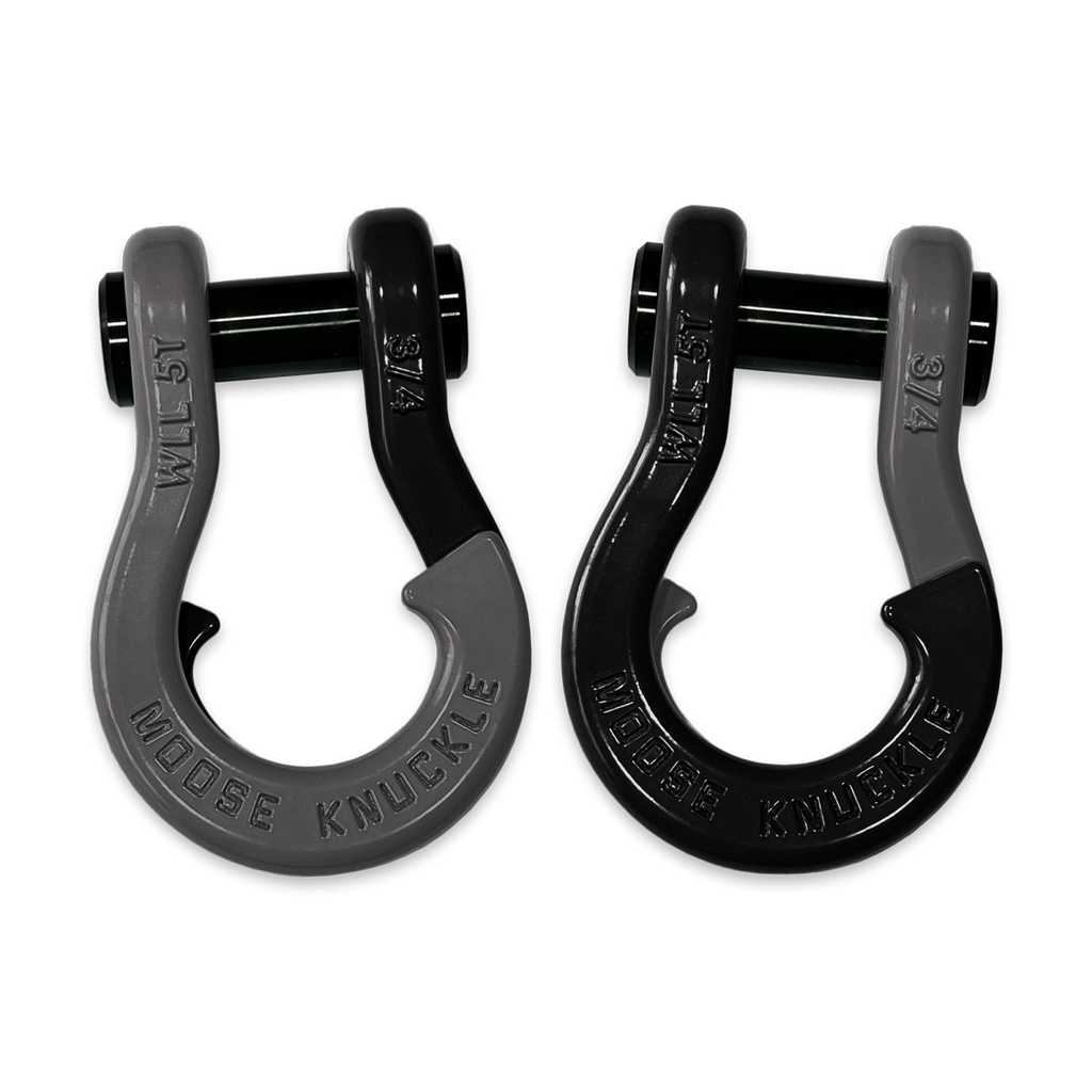 Jowl Recovery Split Shackle 3/4 Gun Gray and Black Hole Combo Moose Knuckle Offroad