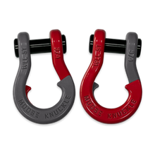 Load image into Gallery viewer, Jowl Recovery Split Shackle 3/4 Gun Gray and Flame Red Combo Moose Knuckle Offroad