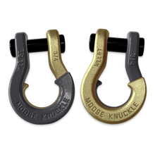 Load image into Gallery viewer, Jowl Recovery Split Shackle 3/4 Gun Gray and Brass Knuckle Combo Moose Knuckle Offroad