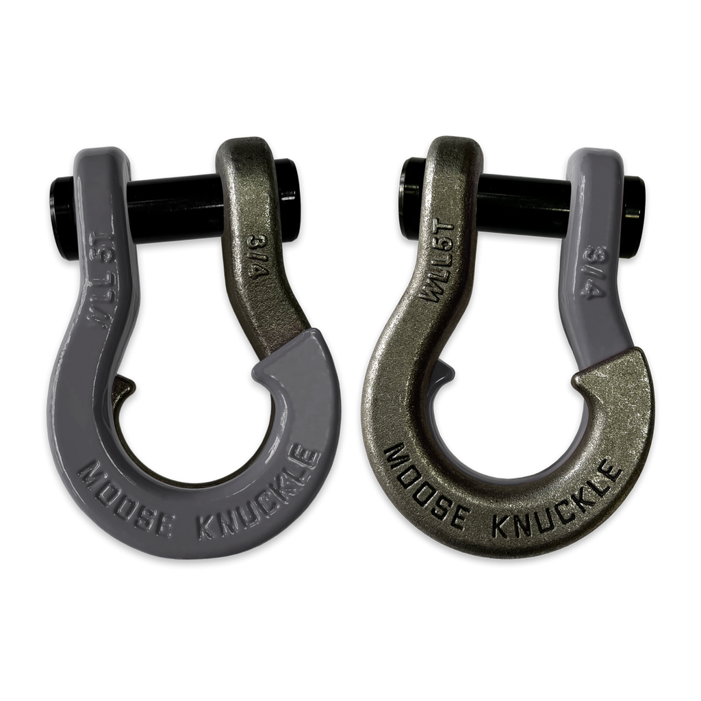 Jowl Recovery Split Shackle 3/4 Gun Gray and Raw Dog Combo Moose Knuckle Offroad