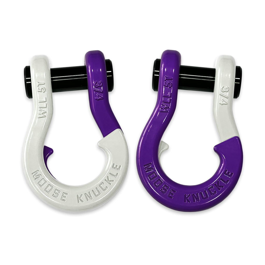 Jowl Recovery Split Shackle 3/4 Pure White and Grape Escape Combo Moose Knuckle Offroad