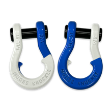 Load image into Gallery viewer, Jowl Recovery Split Shackle 3/4 Pure White and Blue Balls Combo Moose Knuckle Offroad