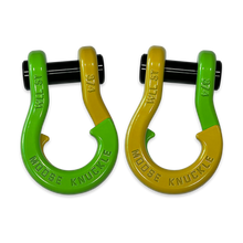 Load image into Gallery viewer, Jowl Recovery Split Shackle 3/4 Sublime Green and Detonator Yellow Combo Moose Knuckle Offroad
