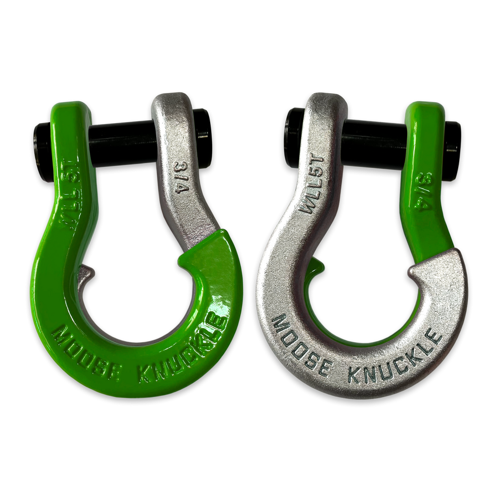 Jowl Recovery Split Shackle 3/4 Sublime Green and Nice Gal Combo Moose Knuckle Offroad