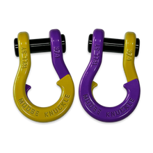 Load image into Gallery viewer, Jowl Recovery Split Shackle 3/4 Detonator Yellow and Grape Escape Combo Moose Knuckle Offroad