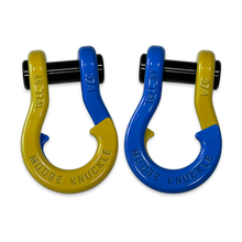 Load image into Gallery viewer, Jowl Recovery Split Shackle 3/4 Detonator Yellow and Blue Balls Combo Moose Knuckle Offroad