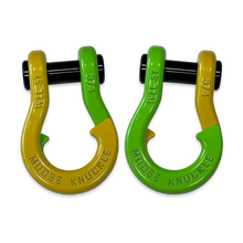 Load image into Gallery viewer, Jowl Recovery Split Shackle 3/4 Detonator Yellow and Sublime Green Combo Moose Knuckle Offroad