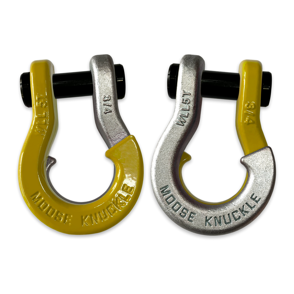 Jowl Recovery Split Shackle 3/4 Detonator Yellow and Nice Gal Combo Moose Knuckle Offroad