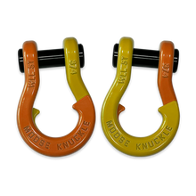 Load image into Gallery viewer, Jowl Recovery Split Shackle 3/4 Obscene Orange and Detonator Yellow Combo Moose Knuckle Offroad