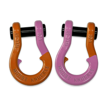 Load image into Gallery viewer, Jowl Recovery Split Shackle 3/4 Obscene Orange and Pretty Pink Combo Moose Knuckle Offroad