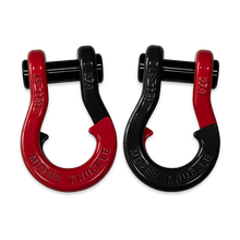 Load image into Gallery viewer, Jowl Recovery Split Shackle 3/4 Flame Red and Black Hole Combo Moose Knuckle Offroad