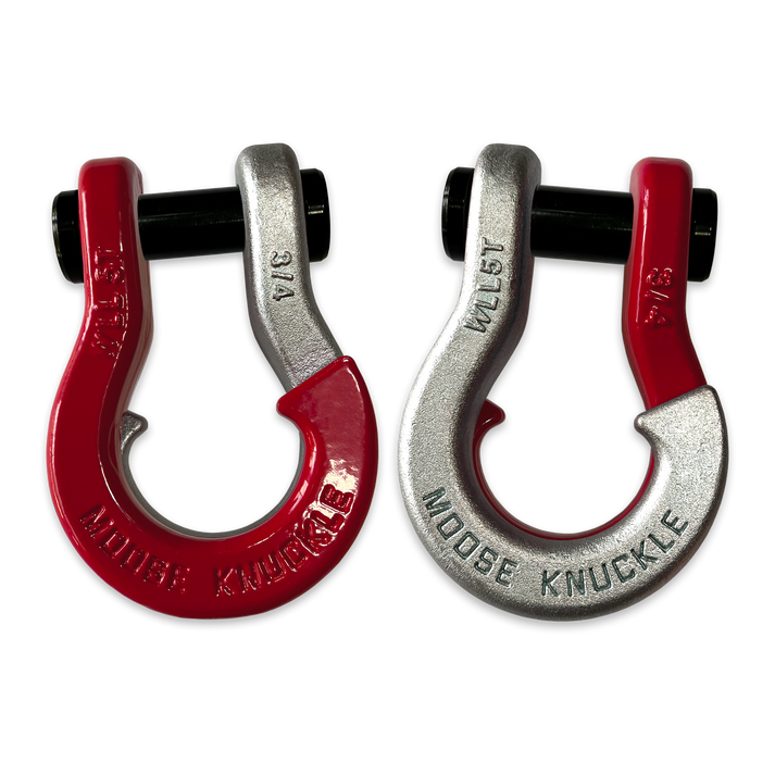 Jowl Recovery Split Shackle 3/4 Flame Red and Nice Gal Combo Moose Knuckle Offroad