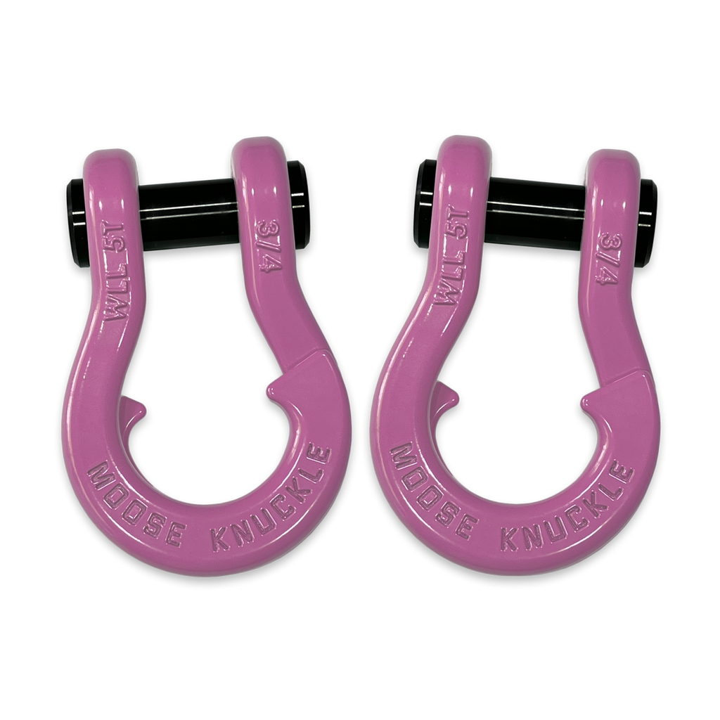Jowl Recovery Split Shackle 3/4 Pretty Pink and Pretty Pink Combo Moose Knuckle Offroad