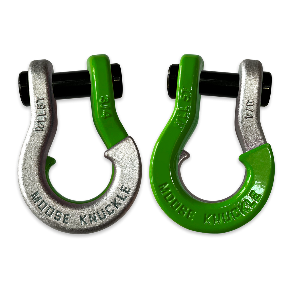 Jowl Recovery Split Shackle 3/4 Nice Gal and Sublime Green Combo Moose Knuckle Offroad