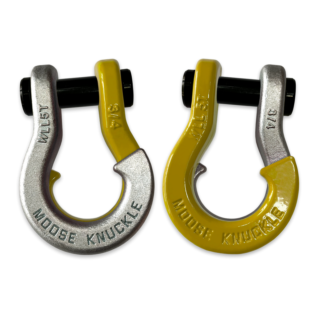 Jowl Recovery Split Shackle 3/4 Nice Gal and Detonator Yellow Combo Moose Knuckle Offroad
