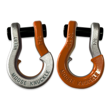 Load image into Gallery viewer, Jowl Recovery Split Shackle 3/4 Nice Gal and Obscene Orange Combo Moose Knuckle Offroad