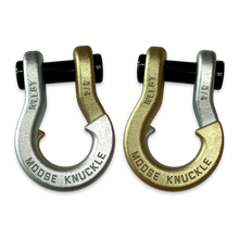Load image into Gallery viewer, Jowl Recovery Split Shackle 3/4 Nice Gal and Brass Knuckle Combo Moose Knuckle Offroad