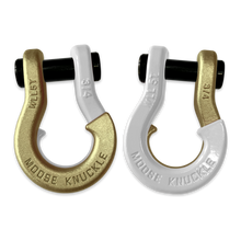 Load image into Gallery viewer, Jowl Recovery Split Shackle 3/4 Brass Knuckle and Pure White Combo Moose Knuckle Offroad