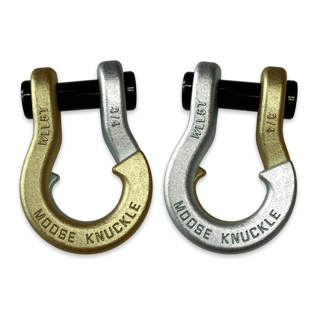 Jowl Recovery Split Shackle 3/4 Brass Knuckle and Nice Gal Combo Moose Knuckle Offroad