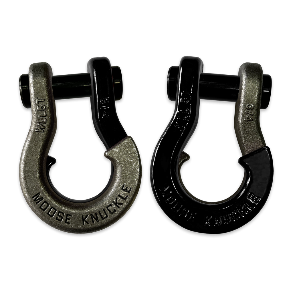 Jowl Recovery Split Shackle 3/4 Raw Dog and Black Hole Combo Moose Knuckle Offroad