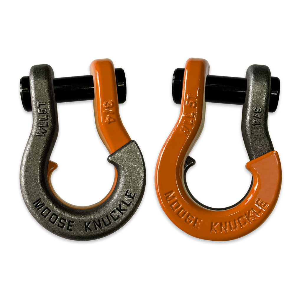 Jowl Recovery Split Shackle 3/4 Raw Dog and Obscene Orange Combo Moose Knuckle Offroad