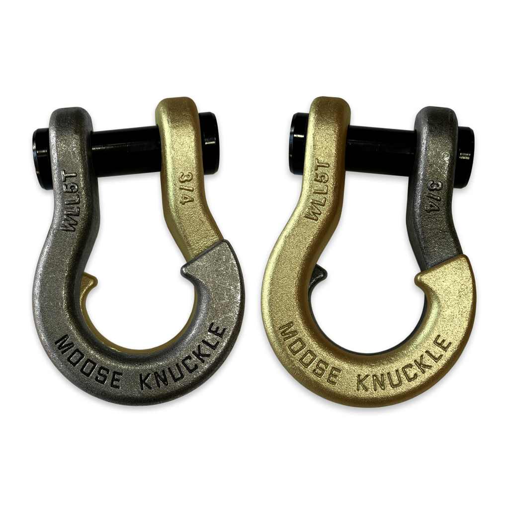 Jowl Recovery Split Shackle 3/4 Raw Dog and Brass Knuckle Combo Moose Knuckle Offroad