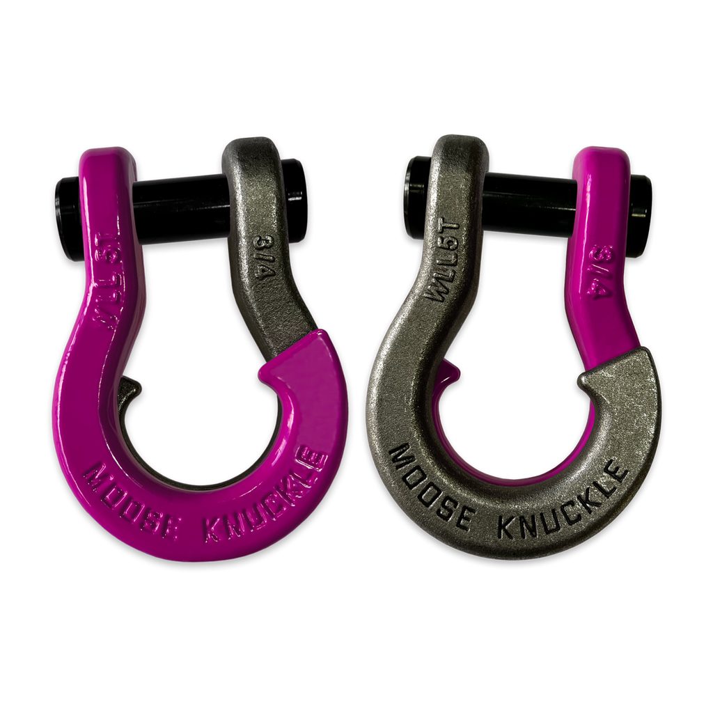 Jowl Recovery Split Shackle 3/4 Pogo Pink and Raw Dog Combo Moose Knuckle Offroad